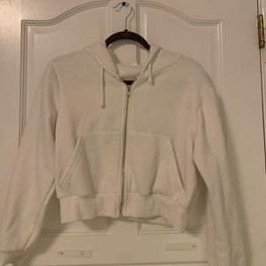 CROPPED WHITE SWEATSHIRT size: L
